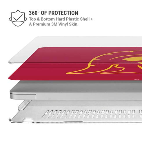 University of Southern California USC Gold Trojan Mascot MacBook Air 15in (2023-2025) Case plus Skin